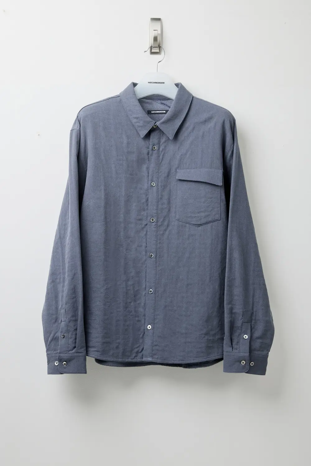 Curved Shirt Dyed Blue