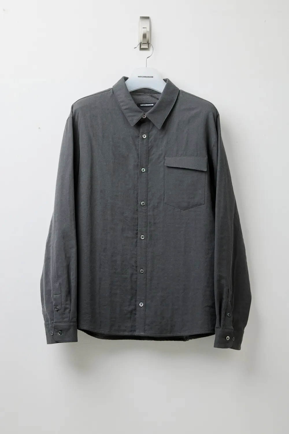 Curved Shirt Dyed Charcoal