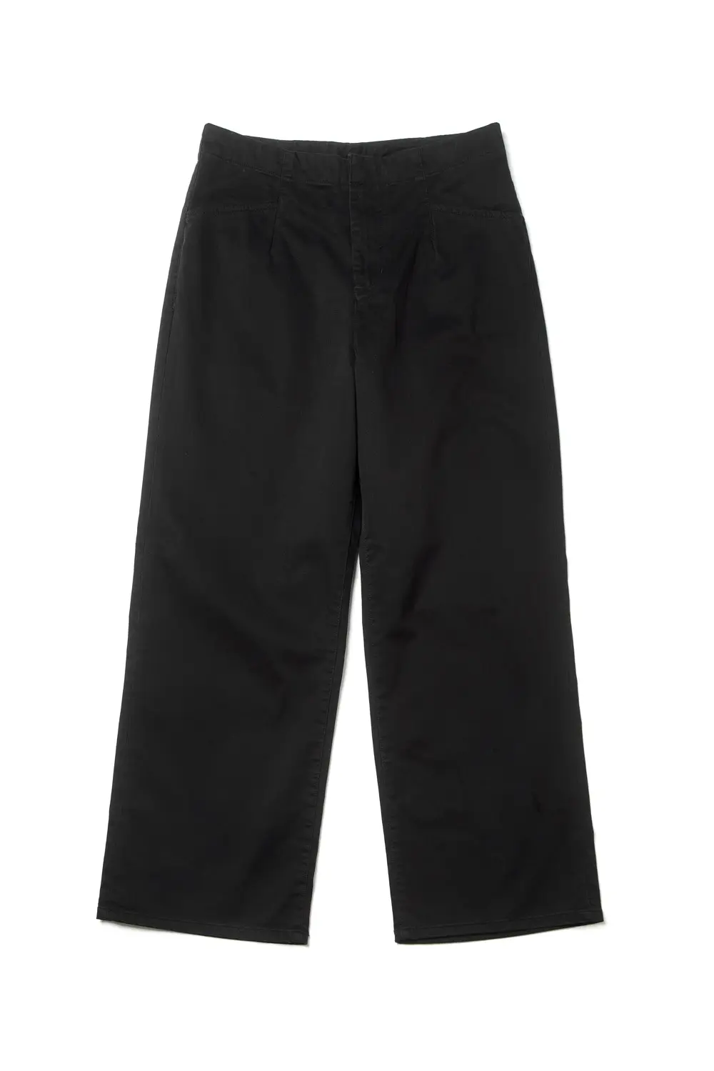 Flare Work Trousers Moleskin Washed Black