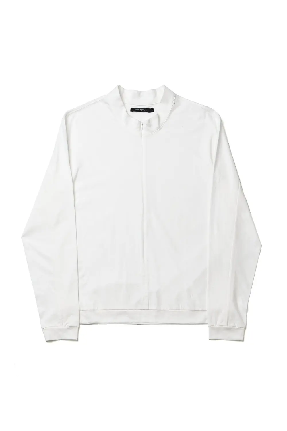 Invisible Half Zip Tee White