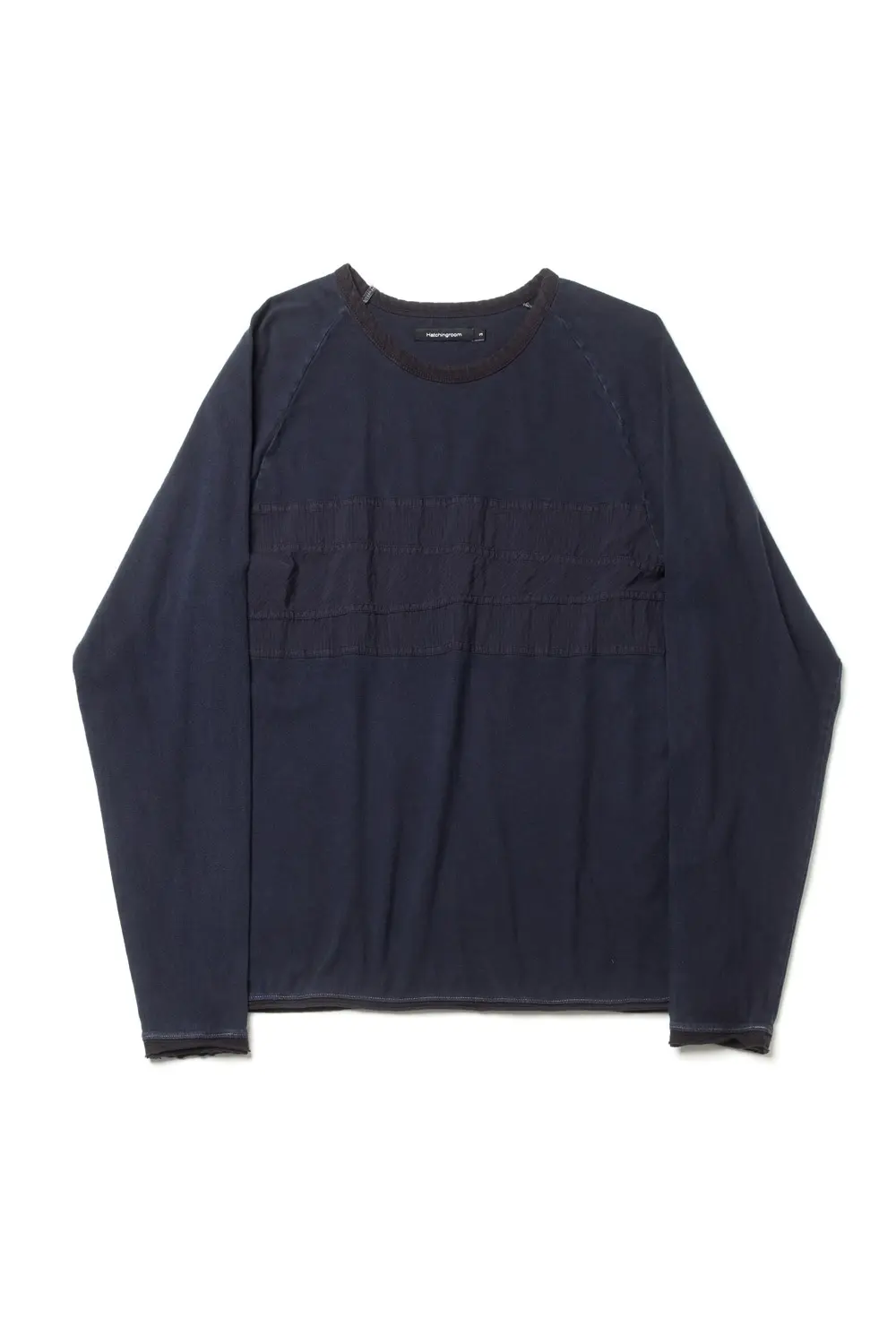 Patchwork Ringer Tee Dyed Blue