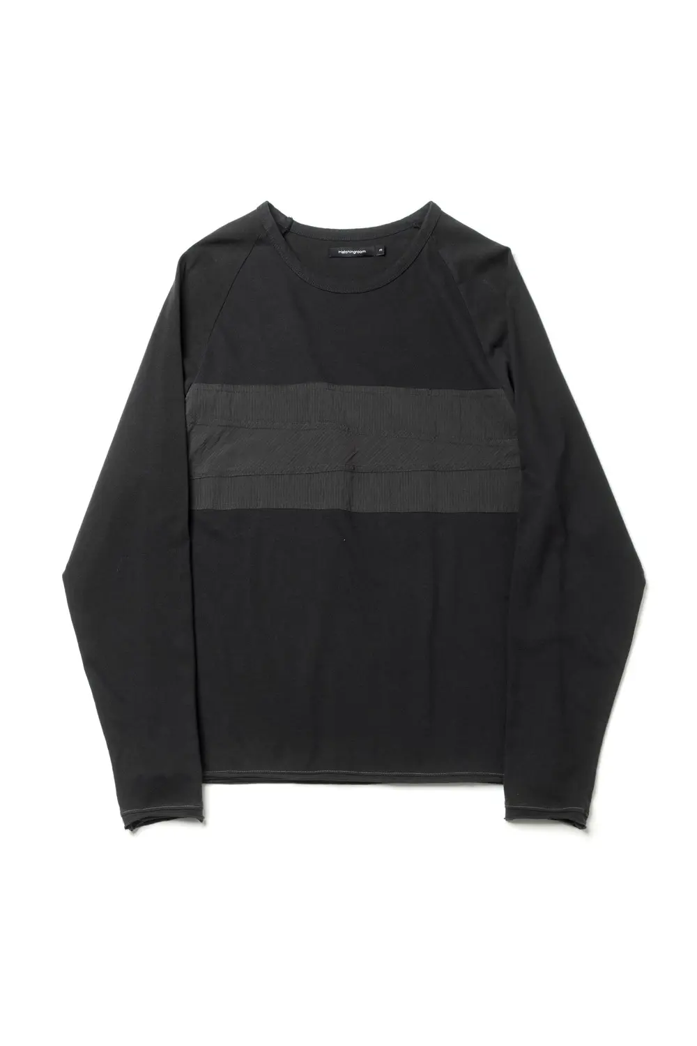 Patchwork Ringer Tee Washed Black