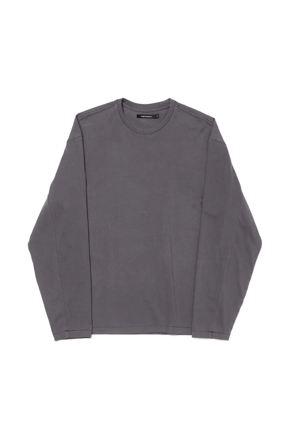 Curved Sleeve Tee Washed Purple Grey
