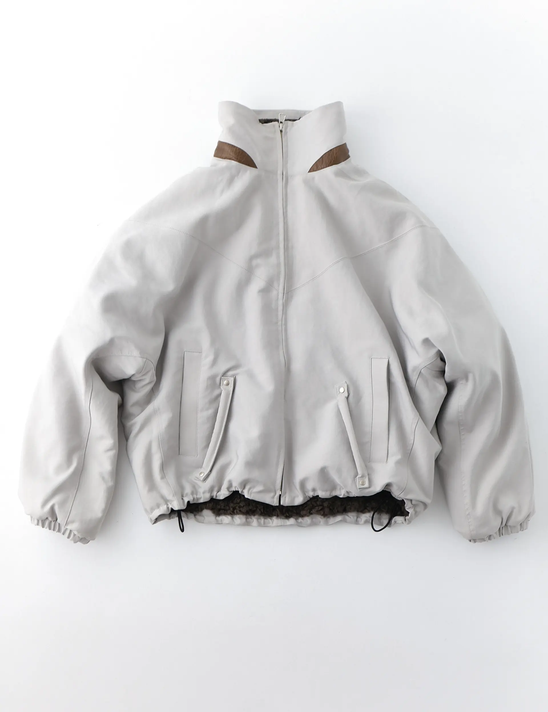 Handled Trucker Jacket (Light Grey)