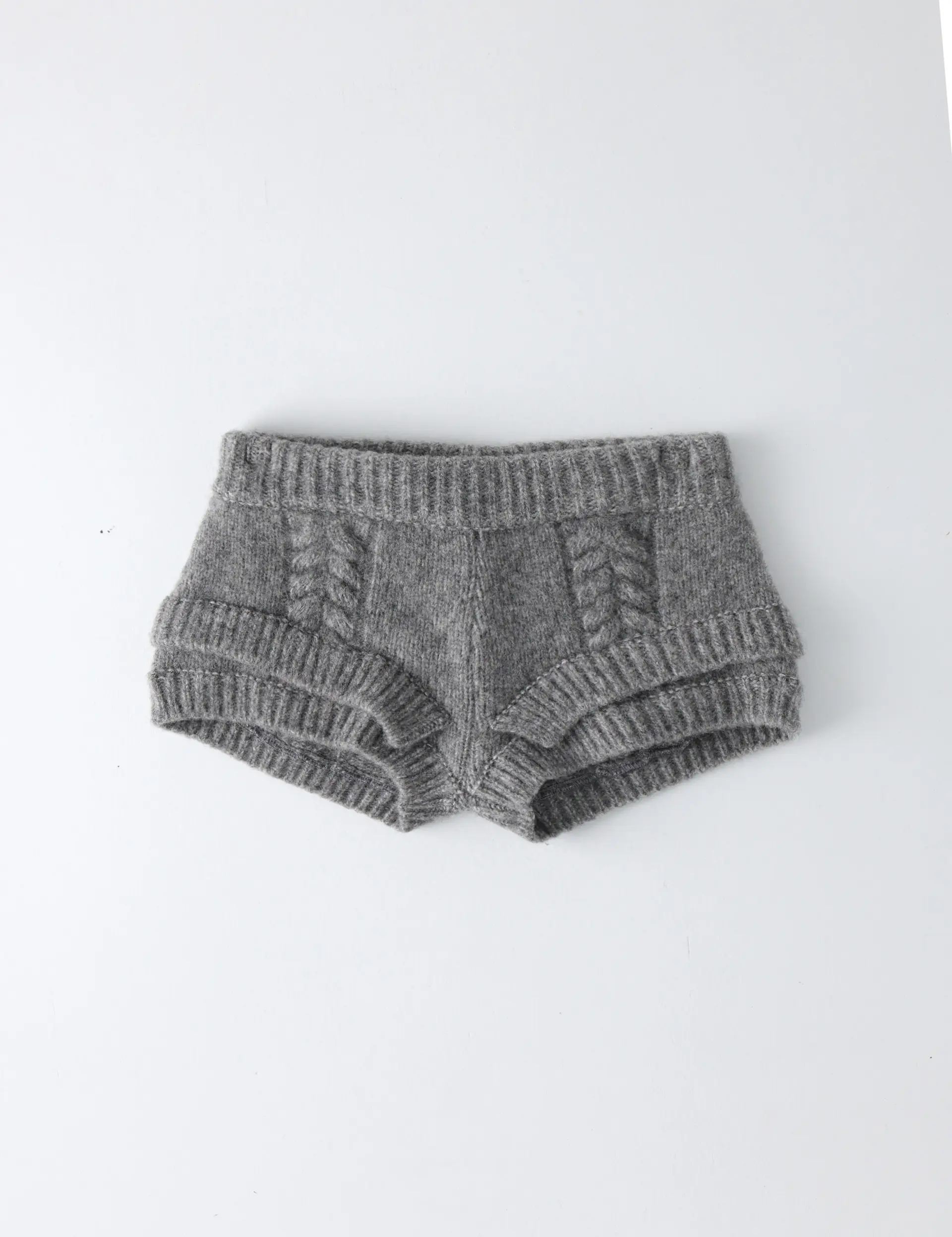 Rope Knit Shorts (Melange Grey)