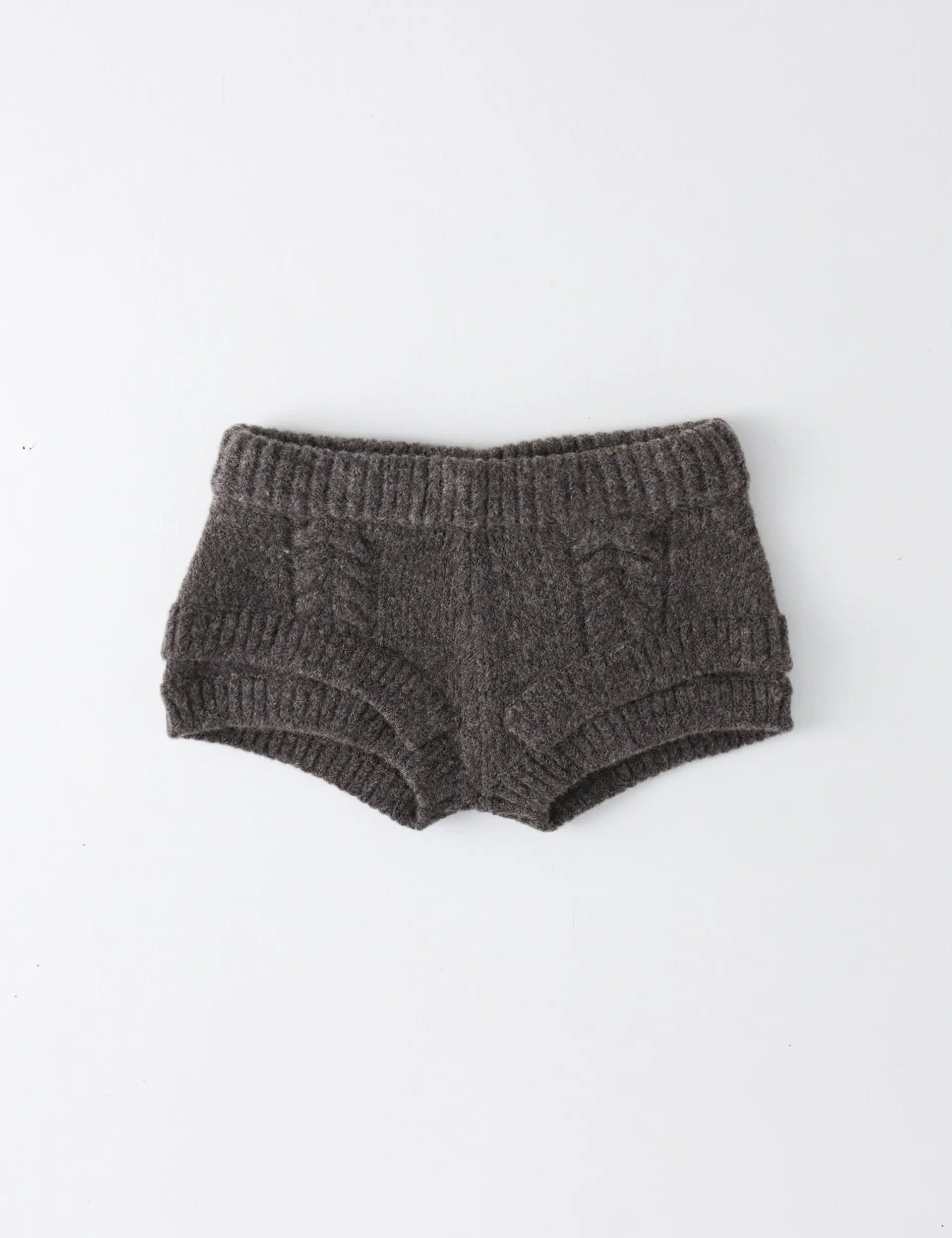 Rope Knit Shorts (Brown)