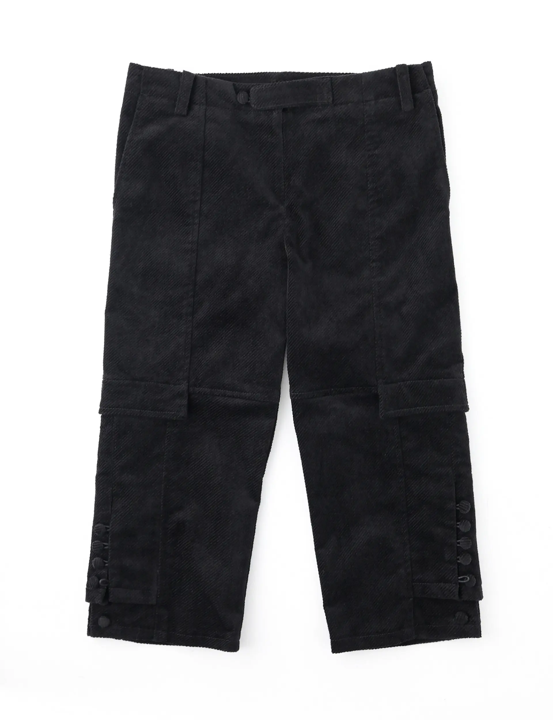Double Layered Cropped Pants (Black)