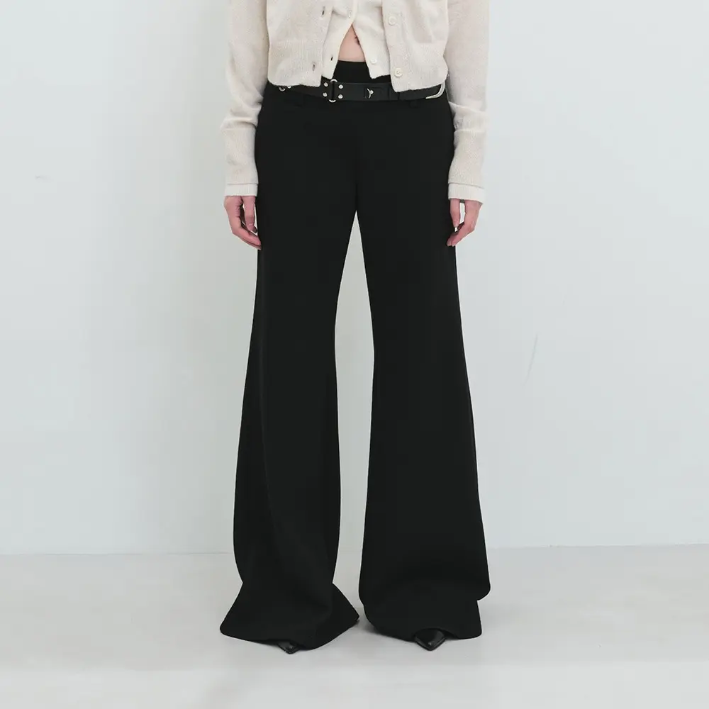 Wide Flare Pants (Black)