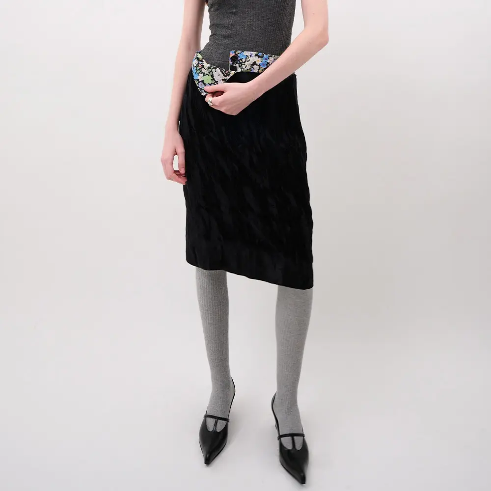 Flower Waist Belt (Black)
